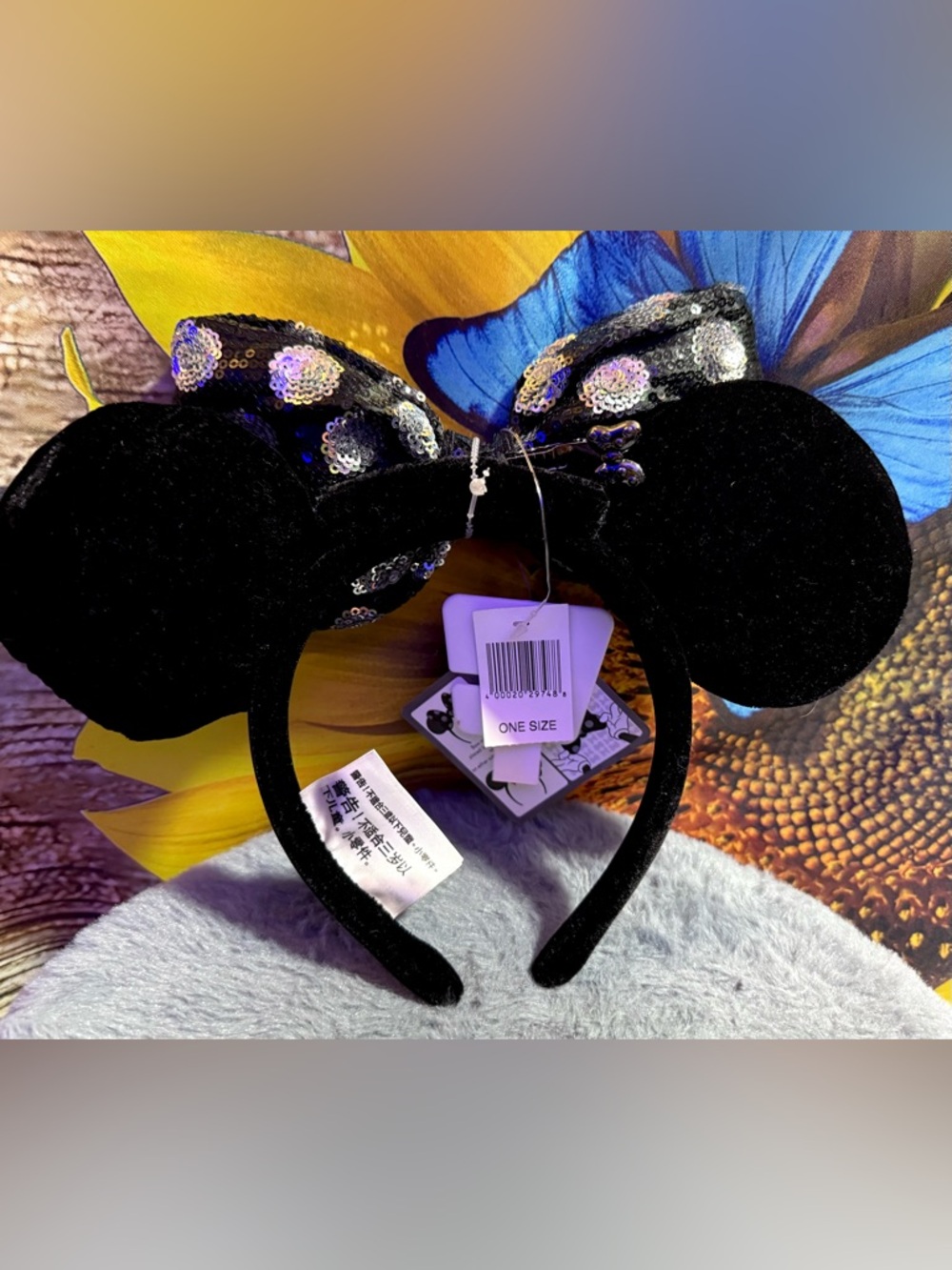 RARE Disney HK Disneyland Interchangeable Bow Swap Your Bow Mouse Ears Headband